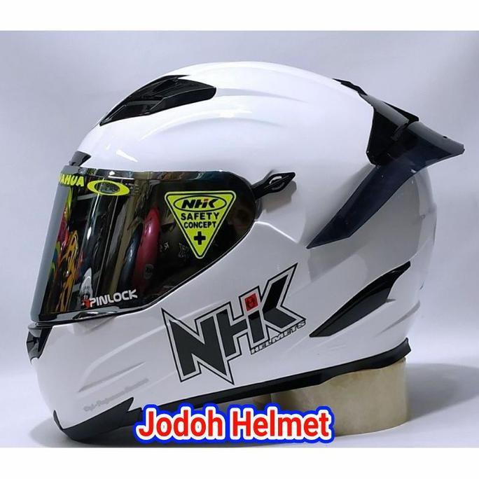 NHK HELM RX9 SOLID WHITE PAKET GANTENG