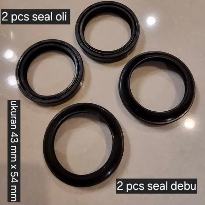 2 seal oli + 2 seal debu 43 mm x 54 mm x 11 mm