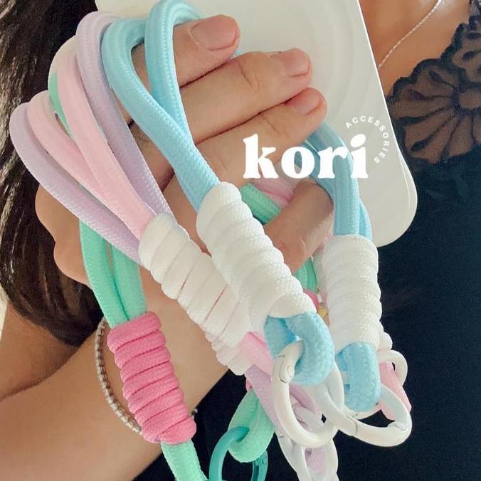 UNIVERSAL GANTUNGAN TALI HP MOTIF BUNGA BEADS / TALI ROPE LANYARD GANTUNGAN HP