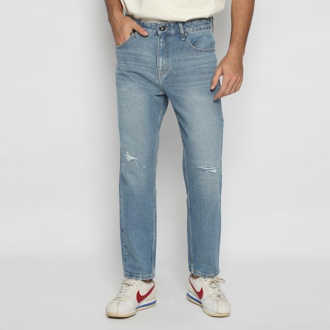 LARUSSO - Celana Panjang Jeans Denim Pria - Light Blue