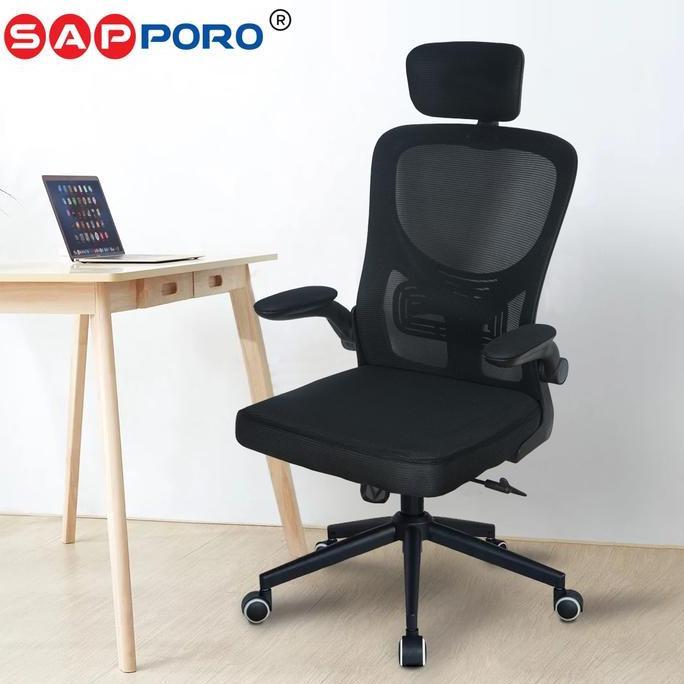 Terlaris SAPPORO LEICESTER - Kursi kantor | Kursi Jaring | Office Chair Plastik Sandaran