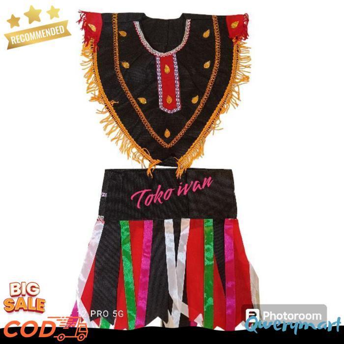 [Drs] Kostum Kesenian Topeng Ireng / Baju Dayakan / Baju Kesenian Jaran Kepang Set1
