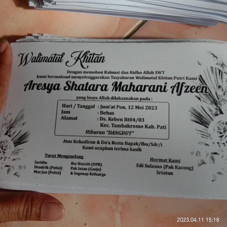 NEWVIRAL undangan kotak nasi hitam putih 500pcs