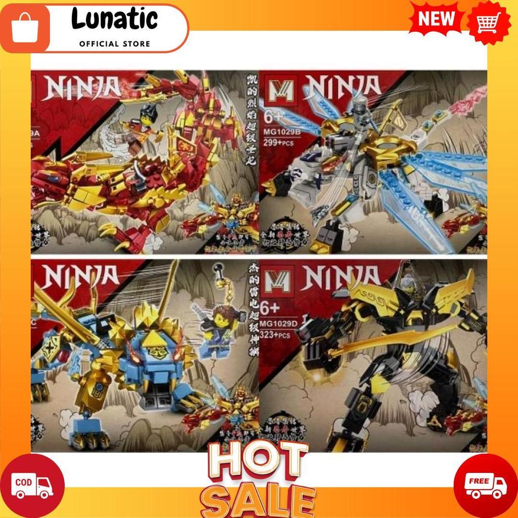 Obm99144 - Mainan Balok Susun Bricks Blocks Ninja Dragon Zane 4In1 Besar Blok Figure Ninja Naga Cod 