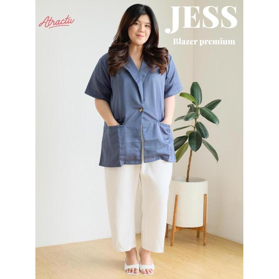 ATRACTIV Blazer Lengan Pendek Jumbo Wanita LD120 LD130 LD142