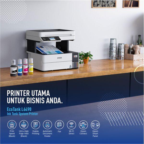 Printer Epson L6490 L 6490 L-6490 Duplex Print, Wifi, Pigment Original Dan Terpercaya