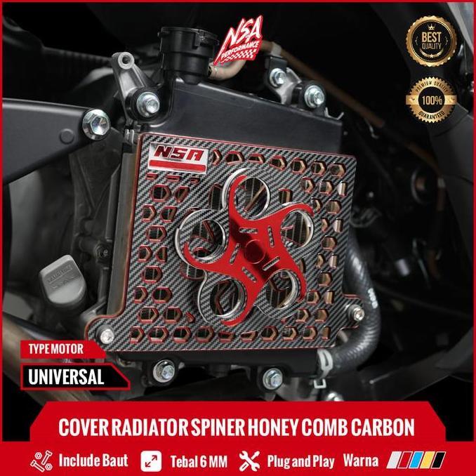 Promo COVER RADIATOR CARBON VARIO 125-150, PCX 150, ADV 150 HONEYCOMB SPINER CARBON SERIES Akrilik A
