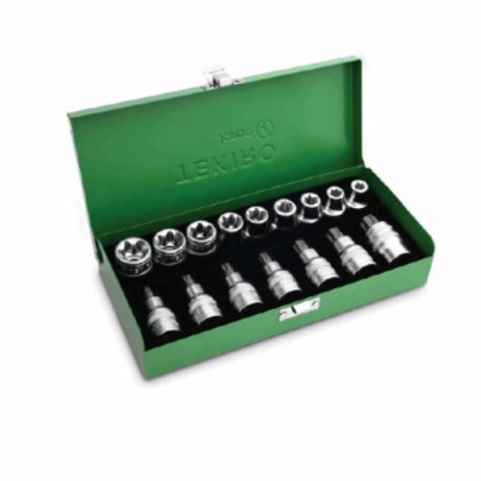 Kunci sok shock socket bintang dan L bintang set 16 pcs TEKIRO