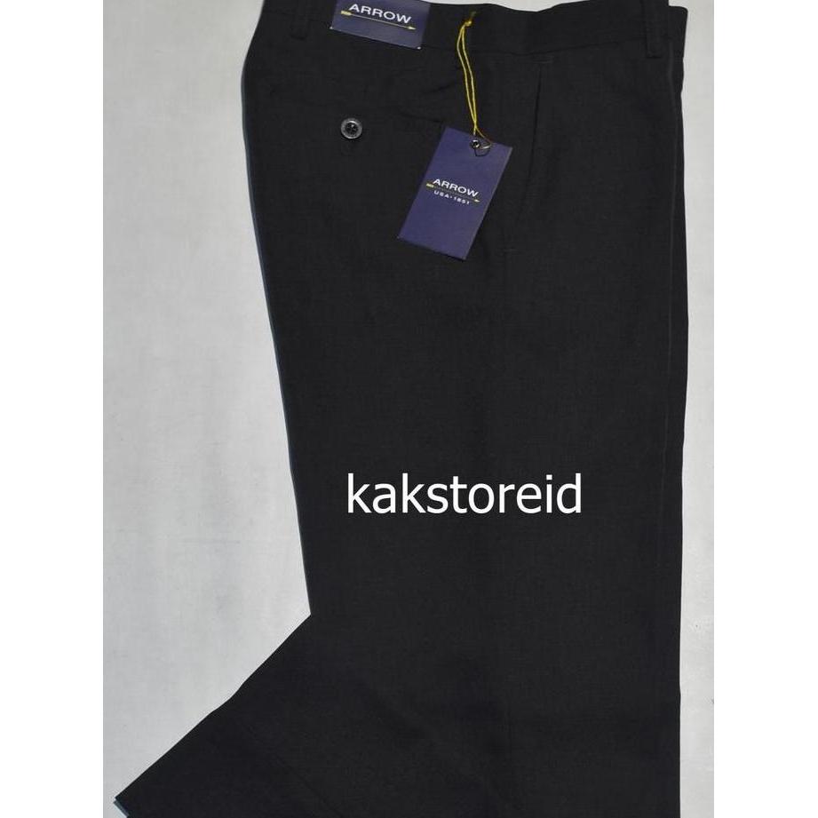 Promo Celana Kerja Formal Pria ARROW Hitam ARC 34 #Celana  Panjang Kantor COD