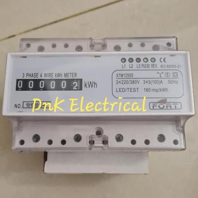 KWH Meter 3 Phase Merk Fort XTM1250S Analog Direct