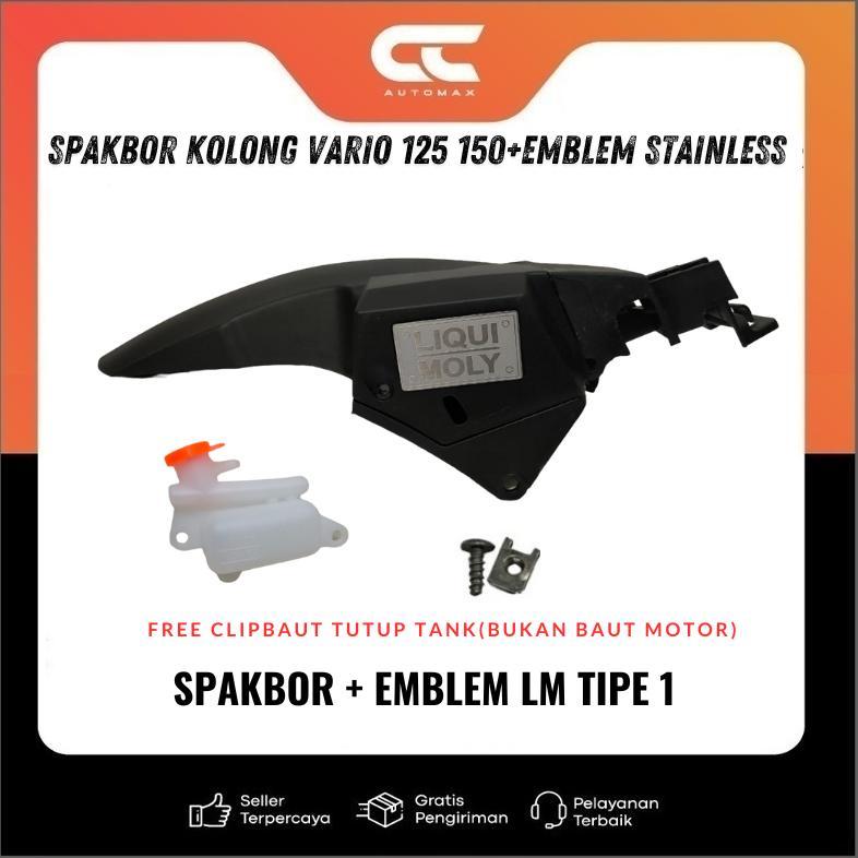 Spakbor Kolong Vario 125 150 Pcx Cbu + Emblem Stainless