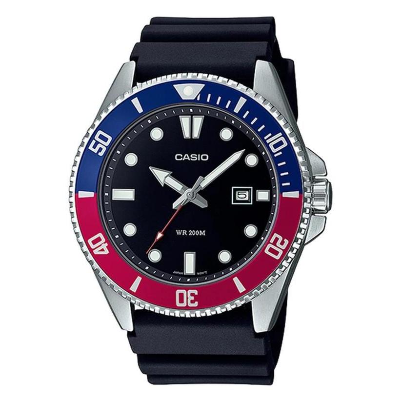 Promo Casio General MDV-107-1A3VDF Marlin Duro Diver 200m Pepsi Rubber COD