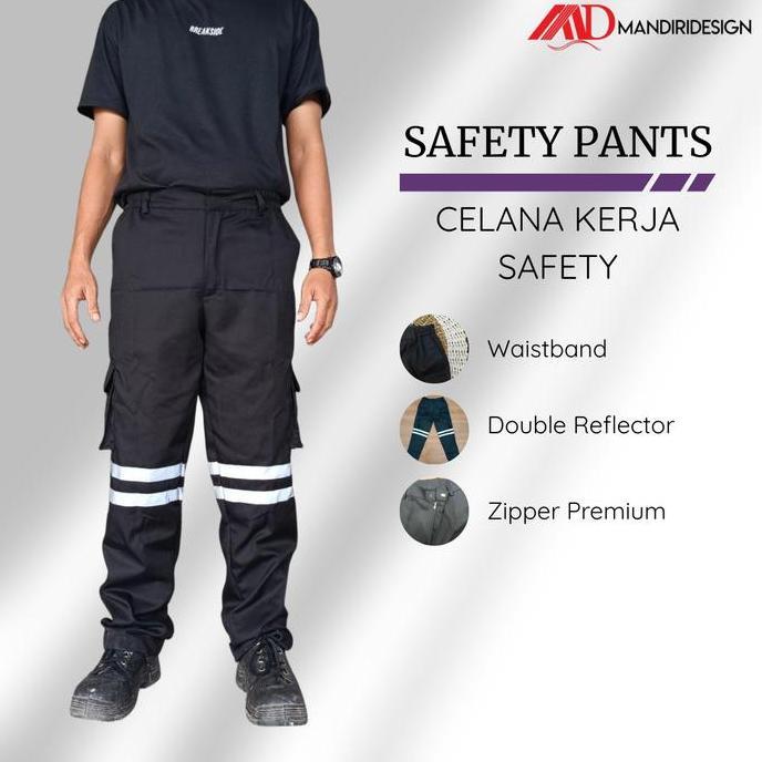 Celana Kerja Safety Panjang Pria Wanita Wearpack Seragam Kerja Proyek Celana Kerja Pria Wearpack Bah