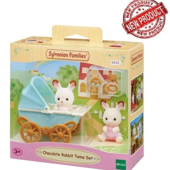 sylvanian families chocolate rabbit twins set