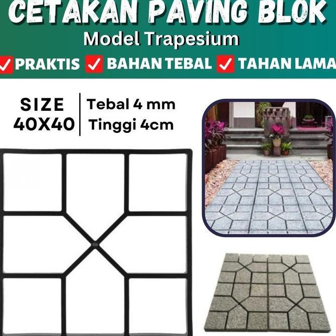 CETAKAN PAVING BLOCK DIY PAVING BLOK CETAKAN JALAN TRAPESIUM KOTAK PLASTIK ORIGINAL DAN TERPERCAYA
