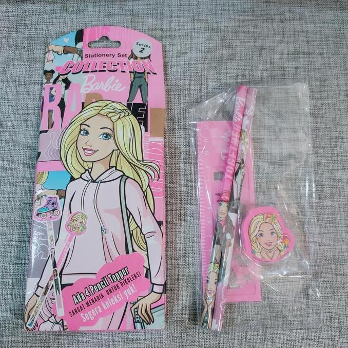 peralatan alat tulis stationery set Barbie original