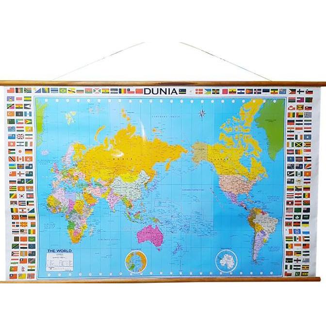PETA DUNIA BINGKAI UKURAN BESAR