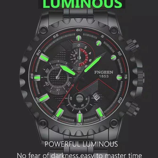 Promo Jam Tangan Pria anti air FNGEEN 5757 Analog Kalender Army A+ COD