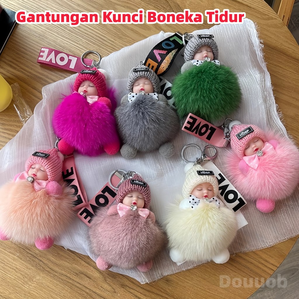 Gantungan Kunci Boneka Mewah/ Gantungan Kunci Boneka Tidur/ Gantungan Kunci Lucu/Boneka Modis Yang L