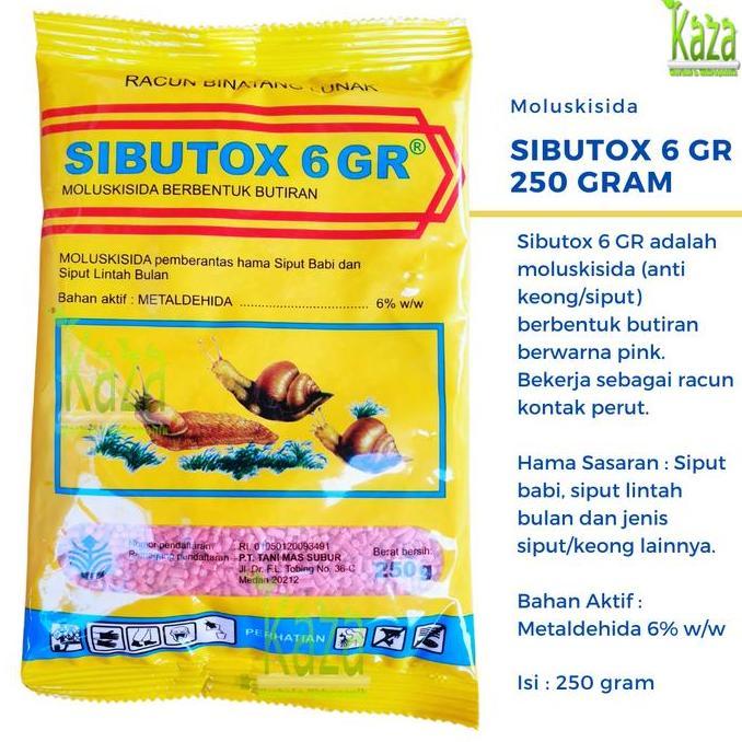 Moluskisida Sibutox 6 GR 250 gram Anti Keong Racun Siput
