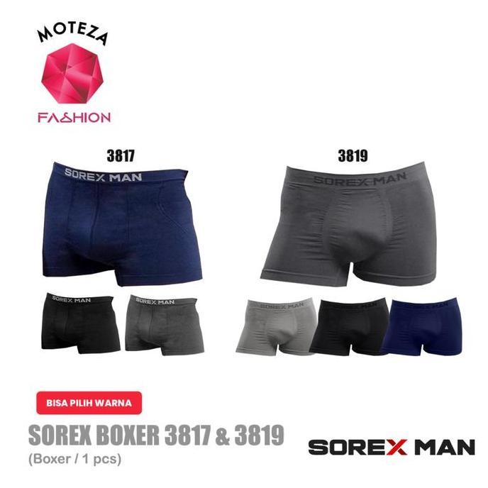 DI10 >> Sorex CD Celana Dalam Pria Laki - M 3817 ; 3819 - Sport Seamless Boxer | BISA PILIH WARNA