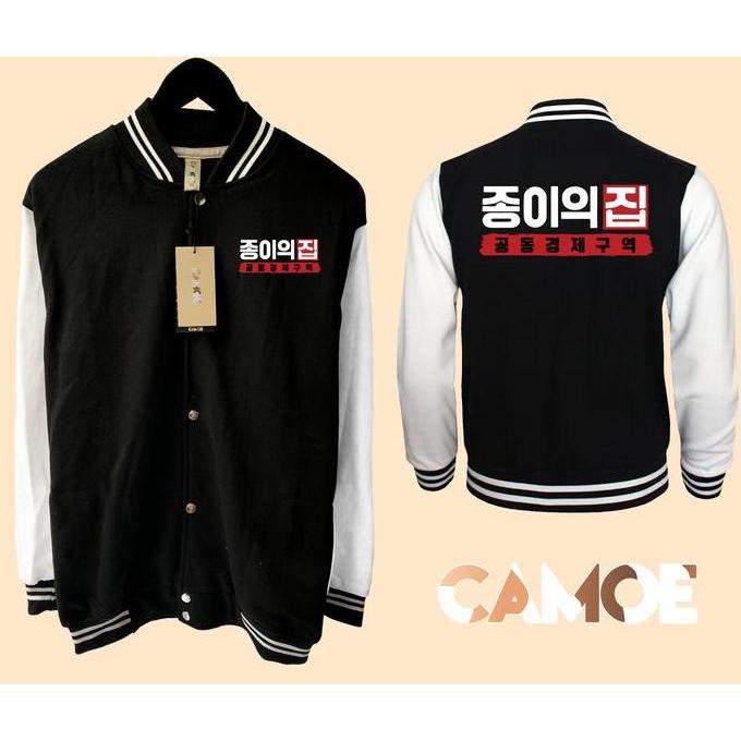 DY36 - Jaket Baseball Varsity Money Heist Korea Hangul