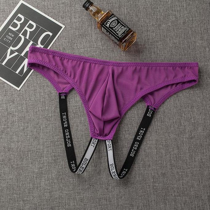 DB46 - Celana Dalam Brief G String Pria transparan thong Berongga Y0560