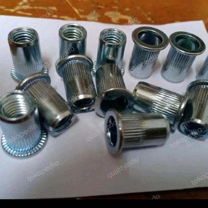 Rivet Nut M8 Putih Isi 1000 Pcs.Nut Rivet M8 Pth.Mur Rivet Nut M8 Putih.M8 Nut Rivet 1000 Pcs. !!! S
