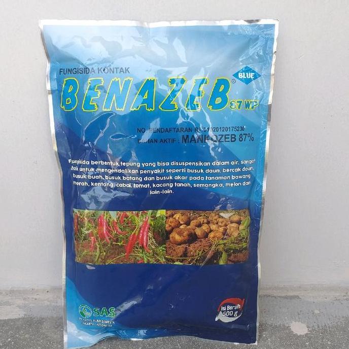 Fungisida Kontak Benazeb 87 WP 500gram Mankozeb Biru