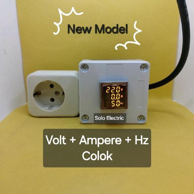 VoltMeter Digital + Ampere meter Digital + Hz Meter Digital  langsung pakai / VOLT AMPERE COLOK