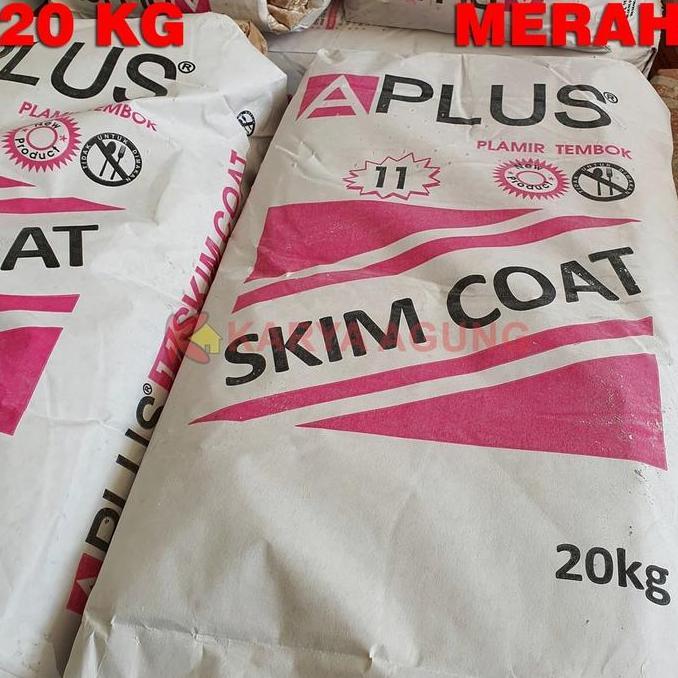 Plamur Tembok APLUS Skim Coat 20 KG MERAH / A Plus Semen Plamir Skimcoat 20KG GOL