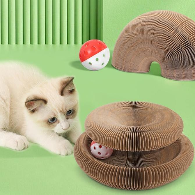 Mainan Kucing Magic cat ball /Cat Scratching Board Pet Toy EJ