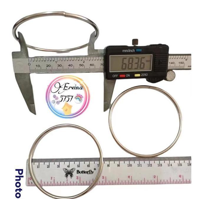 ring bulat / ring tas / ring besar gelang diameter 7cm nikel /100pcs