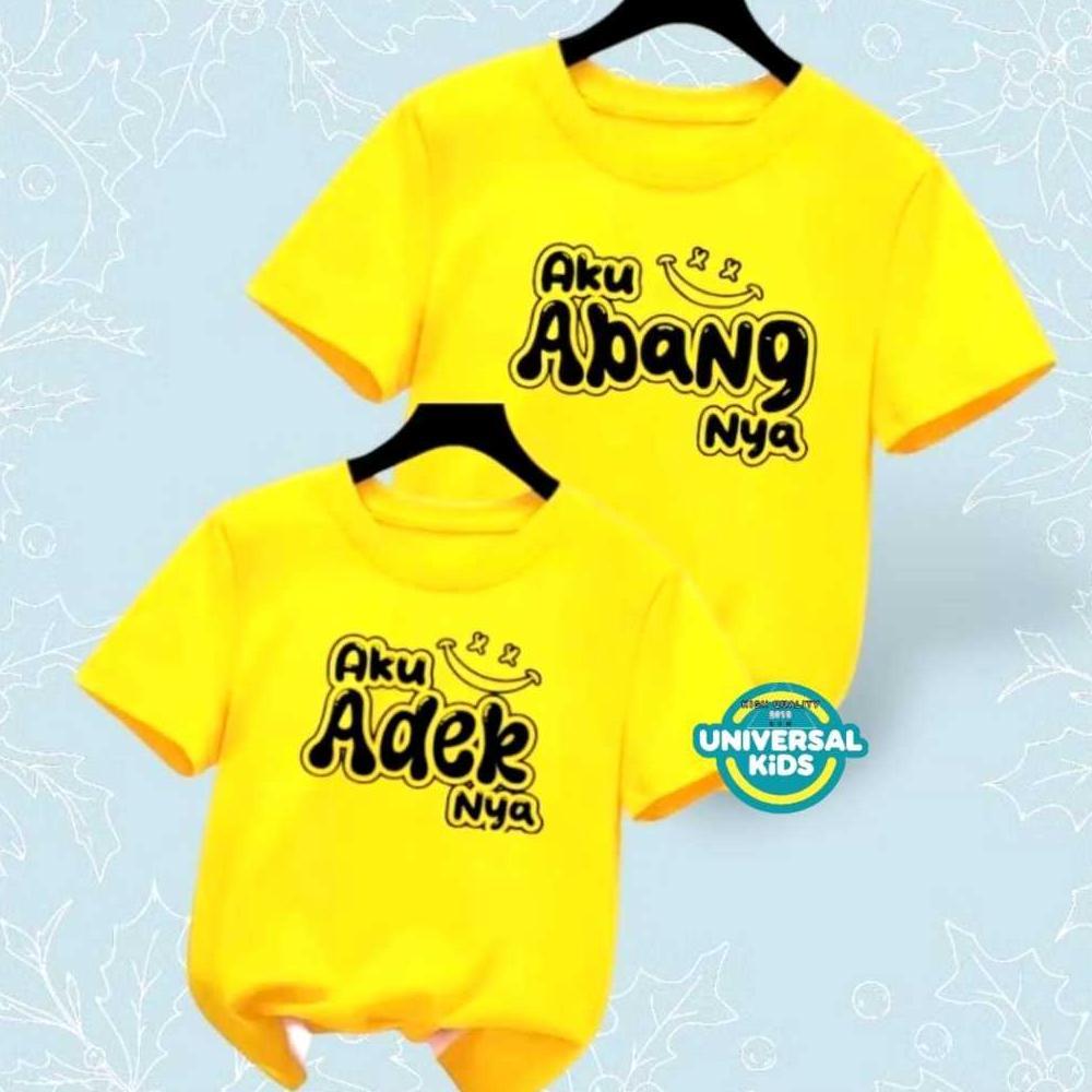 Kaos Aku Abangnya Aku Adeknya umur 1 sd 12 th / Baju Aku Abangnya Aku Adeknya