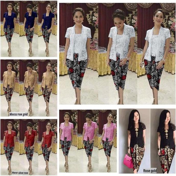 Baju Kebaya Kondangan Wanita Set Kebaya Modern Brukat Baju Adat Kebaya Bali Oneset Kebaya Wisuda Gra