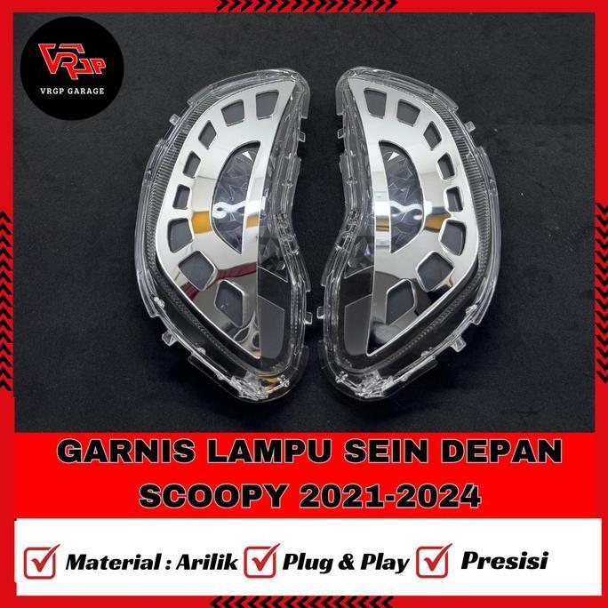 VRGP Lampu Sein Depan Scoopy 2021-2024/ Garnish Lampu Sein Depan 2021-2024/ Aksesoris Scoopy Murah