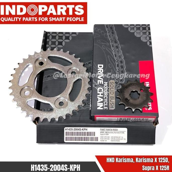 GEARSET PAKET GEAR RANTAI SUPRA X 125 KARISMA KPH INDOPART SET