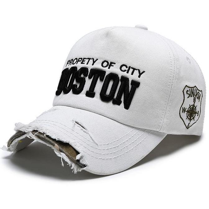 DS246 - AXELINE - TOPI BASEBALL BOSTON ROBEK PRIA WANITA UNISEX