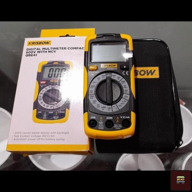 KRISBOW Multimeter Multitester Digital Compact 600V QRE41 With NCV