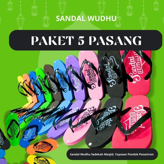 DV99 }} Sandal Wudhu Grosir Desain 2 - 5 Pasang