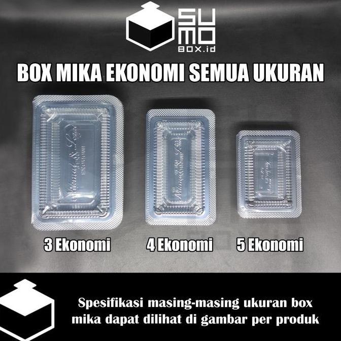 Box mika isi 100pcs box ukuran 5 ekonomi / Kotak kue nasi ukuran kecil