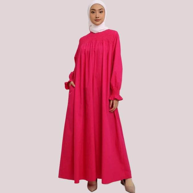 Terbaru Elzatta Gamis Katun Smock Dress Elzatta Gamis Wanita Polos Terbaru Original
