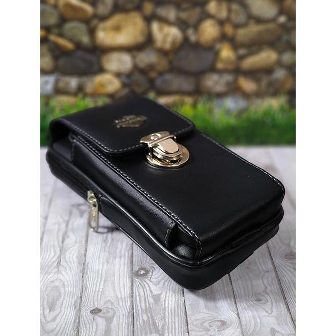 DI127 }} DOMPET HP PINGGANG PRIA 2 SLOT  7'' & 7 inch / DOMPET HP PRIA KULIT SINTETIS / SARUNG HP