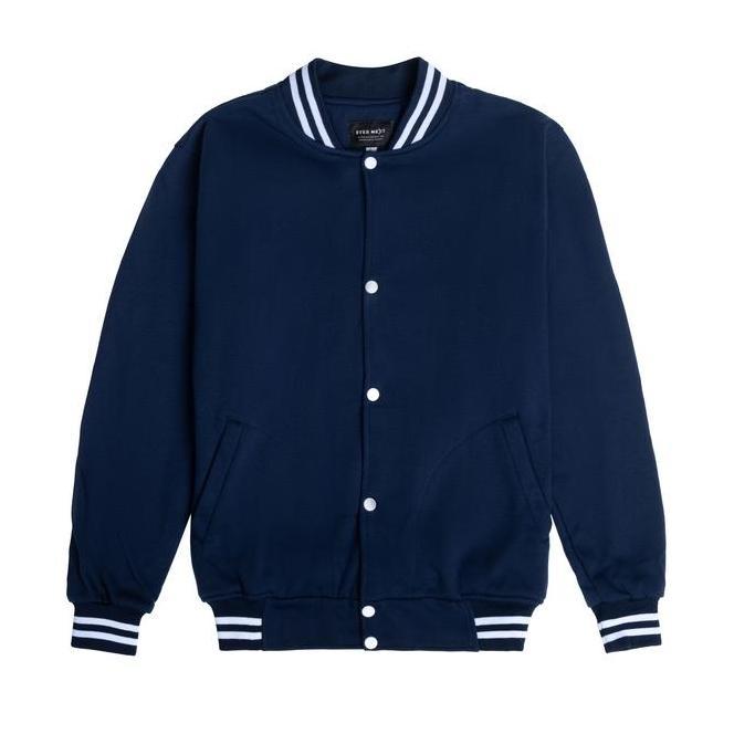 Evernext Jaket Varsity Pria Dallas Jaket Cowok Baseball Jaket Fleece Jaket Casual Pria