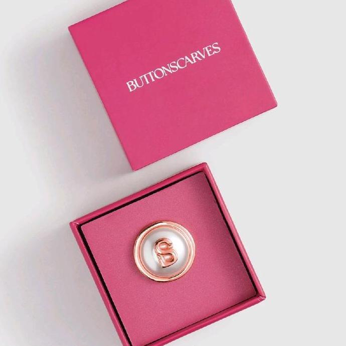 Buttonscarves Petite Round Pearl Brooch PS