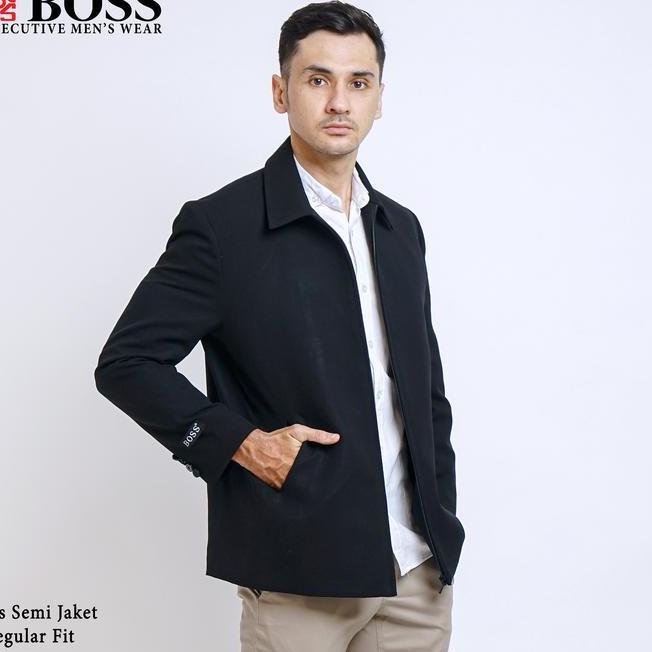 Boss Jas Semi Jaket Formal Regular Fit Hitam