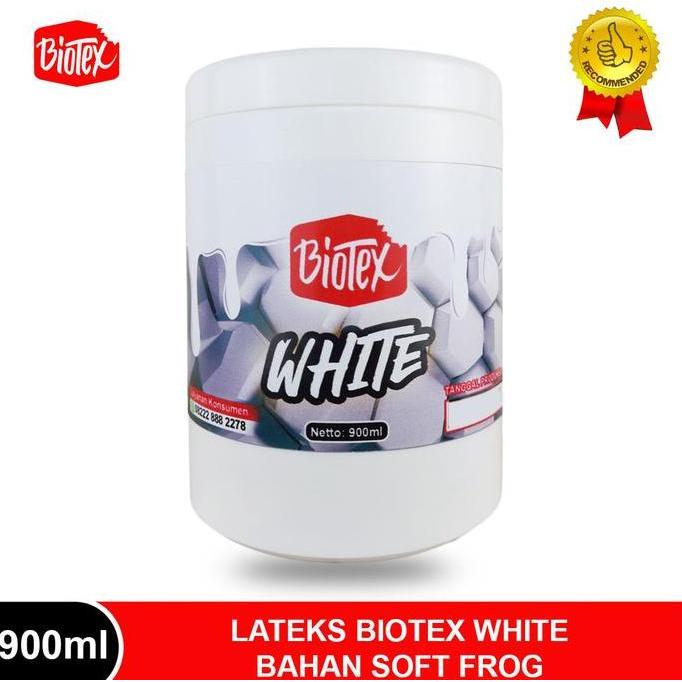 Lateks Bahan Soft Frog Biotex White Kemasan 900 Ml Latex Cair Untuk Bikin Umpan Pancing Kodok Tiruan