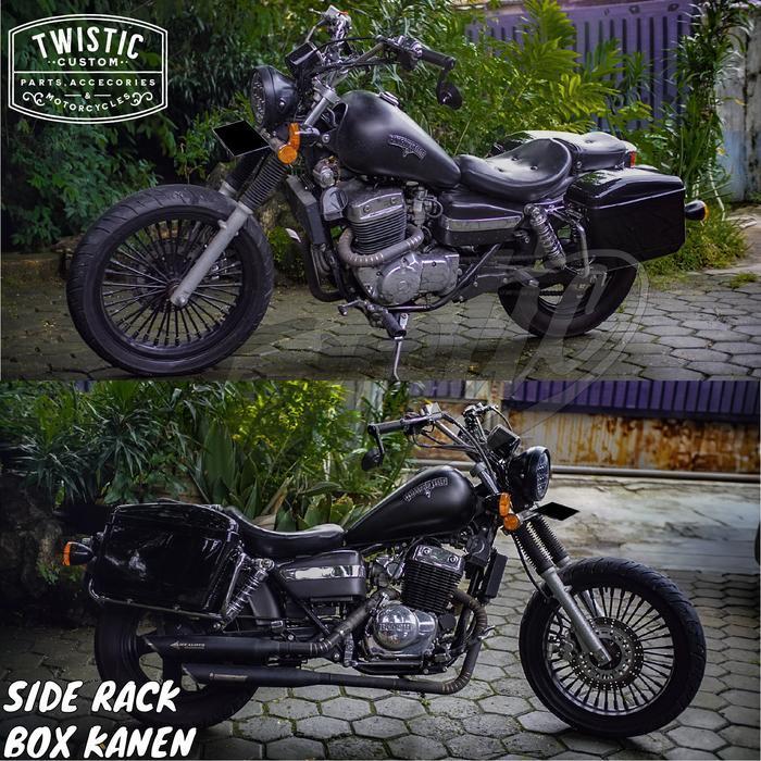 (Diskon) Side Box Side Bag Boks Tas Samping Pannier Bracket Rack Tas Kanen Touring Edition Motor Ben