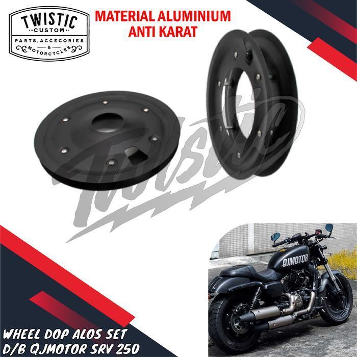 (Ready) Wheeldop Wheel Dop Alos Tutup Cover Velg Set Depan Belakang Motor Qjmotor Qj Motor Srv250 Sr