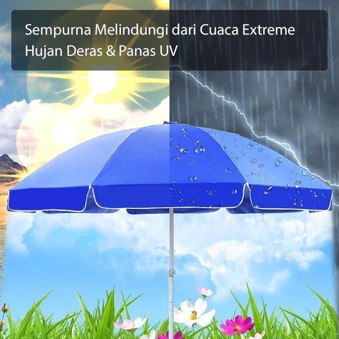 AZ COD Payung Tenda 180cm-280 cm Payung Jualan Lapak Tenda Payung Pantai Jumbo Besar dengan Sarung [